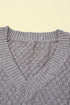 V-Neck Twist Knitted Vest Sweater